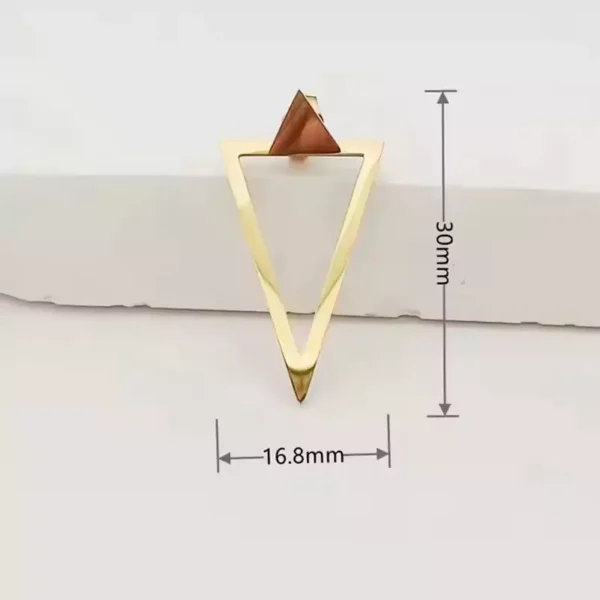 ⁦أقراط هندسية متدلية على شكل مثلث للنساء⁩ - الصورة ⁦5⁩